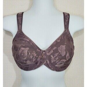 Wacoal Bra 34D Cappuccino Brown Cancer Awareness Underwire Satin Soft Cups 85567